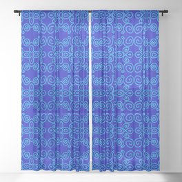 Indigo Batik Sheer Curtain