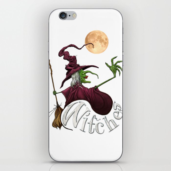 Black and White Witch iPhone Skin