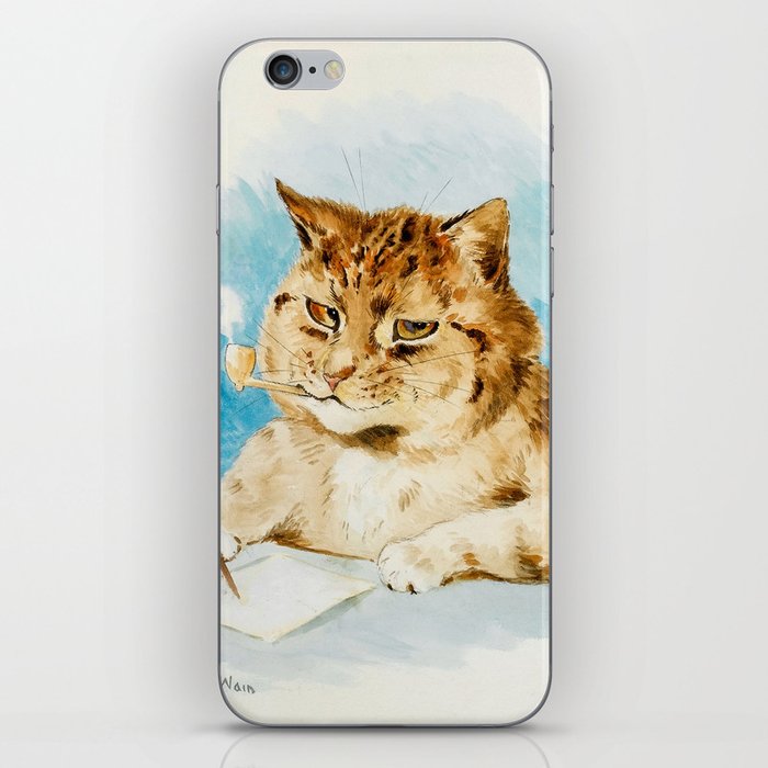 Cat Writing by Louis Wain iPhone Skin