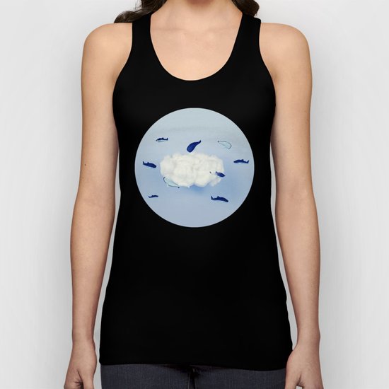 Whales around the cloud Unisex Tank Top