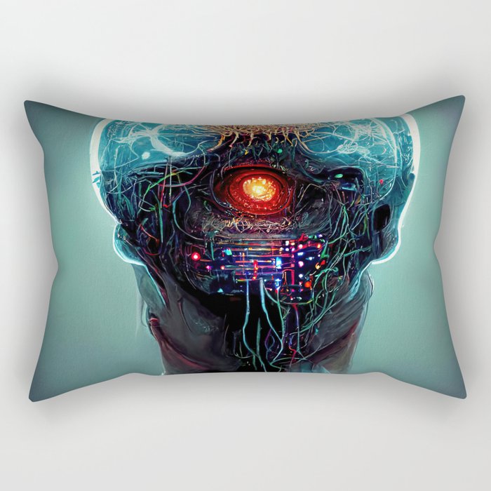 Cybernetic God Rectangular Pillow