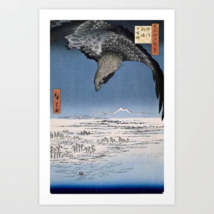 Utagawa Hiroshige Japanese Woodblock Eagle Print Art Print