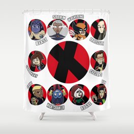 Xmen Evolution - Team Xmen Shower Curtain