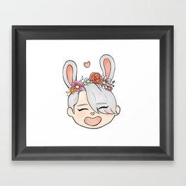 spring bunny victor Framed Art Print