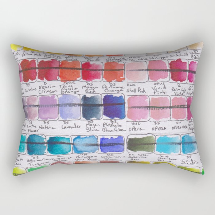 Artist Colour Palette Swatch Test Rectangular Pillow