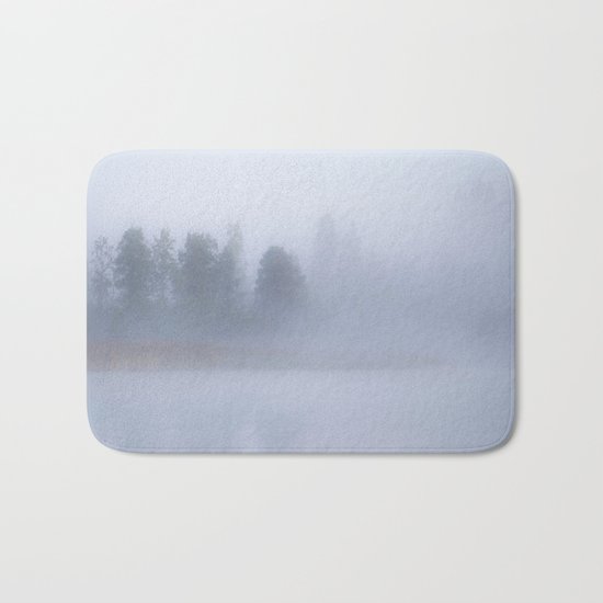 Autumn Foggy Morning Bath Mat