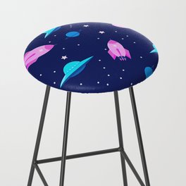Mysterious Space And Space Objects Pattern Bar Stool