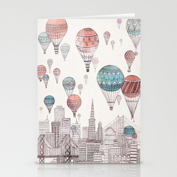 Voyages Over San Francisco Stationery Cards