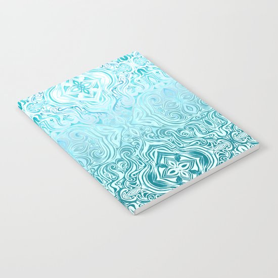 Twists & Turns in Turquoise & Teal Notebook