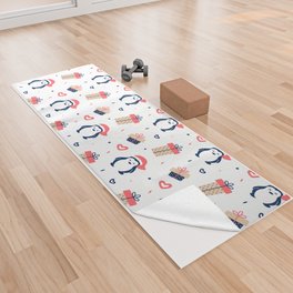 Christmas Pattern Gifts Penguin Cute Yoga Towel