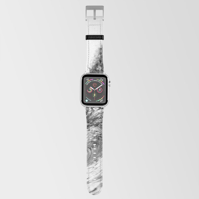 Aqua chrome a-frame wave surfing tunnel ocean portrait art black and white photograph / photography Apple Watch Band