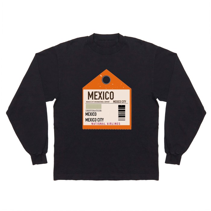 Mexico, Mexico City travel ticket Long Sleeve T Shirt