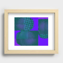 Violet Green Abstract Texture Recessed Framed Print