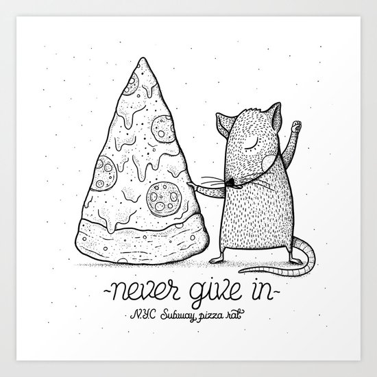 Pizza Rat Art Print