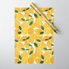 lemon mediterranean still life Wrapping Paper