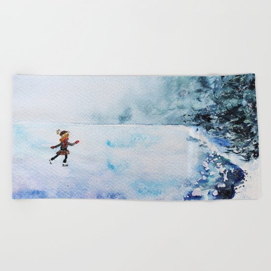 Winter fun Beach Towel