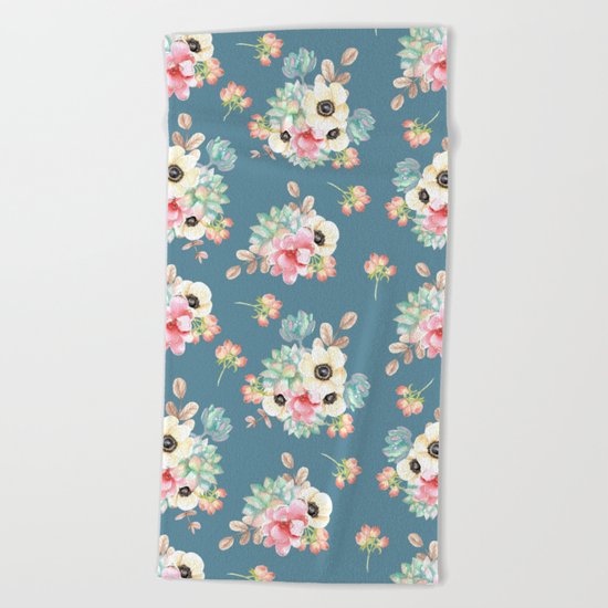 Floral pattern Beach Towel