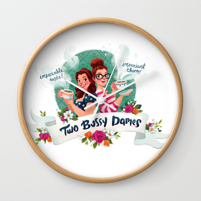 Two Bossy Dames Wall Clock