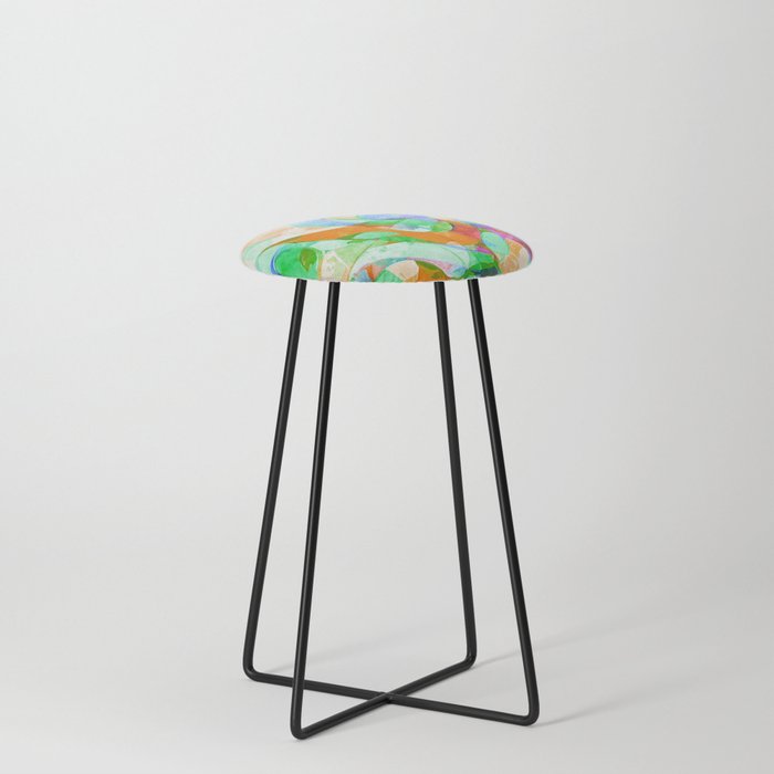 Bright Abstract 5 Counter Stool
