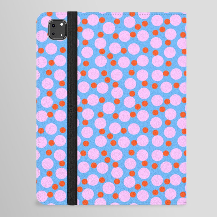 Modern Abstract Bubble Dance Pastel Pink And Blue Polka Dots Retro Modern Cottagecore Cute Pattern iPad Folio Case