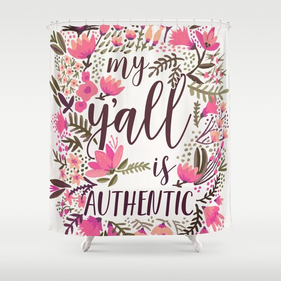 My Y'all is Authentic – Vintage Palette Shower Curtain