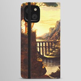 Evening: Landscape with an Aqueduct iPhone Wallet Case