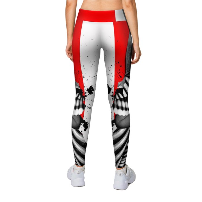 Lauro Fluro Digital Collage Leggings by JennaLeeSai Society6