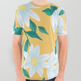 Watercolor daisies 4 All Over Graphic Tee