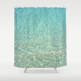 Colors of the Sea Water - Clear Turquoise Shower Curtain