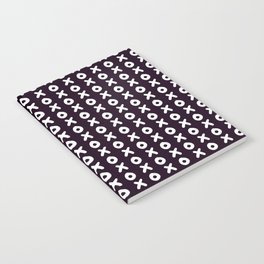 Black pattern with X and O - XOXO Notebook