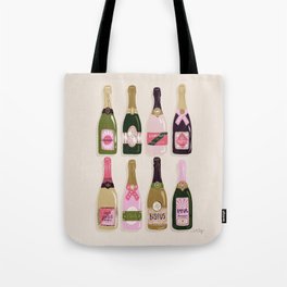 French Champagne Collection – Pink & Green Tote Bag