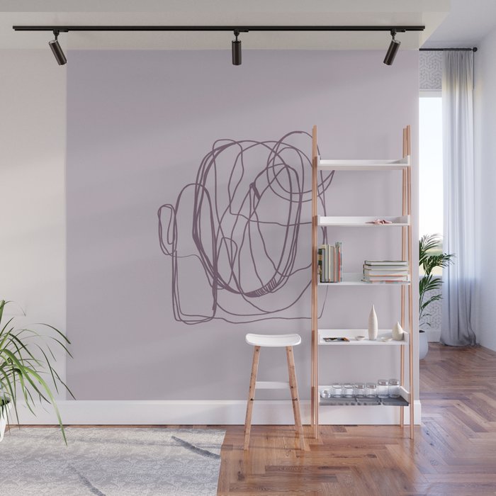 A Desert In Abstract Lines Wall Mural