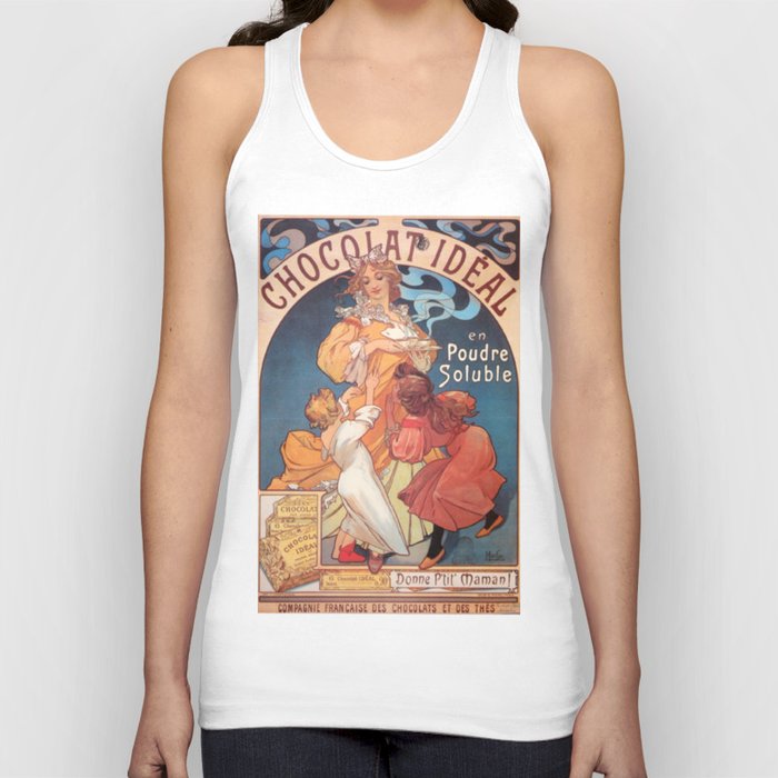 Mucha Chocolate Ideal Vintage Advertising High Resolution (Reproduction) Tank Top