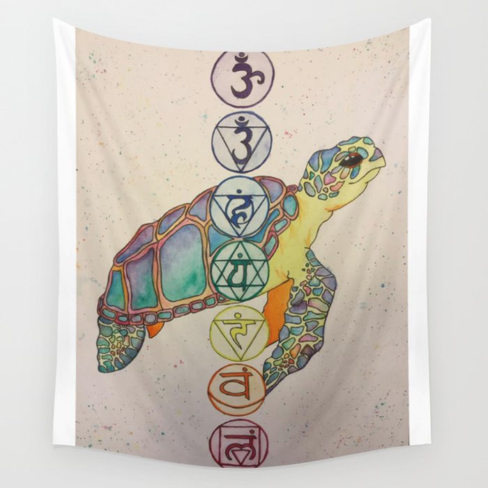 Chakra Turtle Wall Tapestry