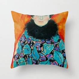 Gustav Klimt - Johanna Staude  Throw Pillow