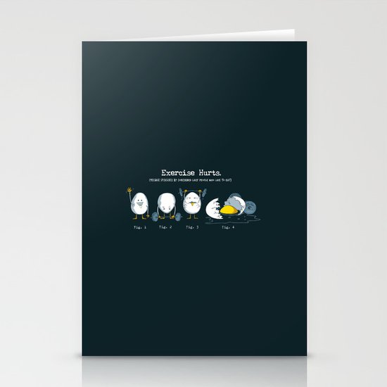 Exercise Hurts Stationery Cards