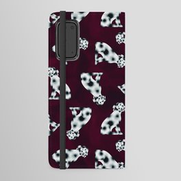 Dalmatian breed puppy dogs, pattern in digital drawing Android Wallet Case