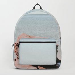 Pink rock ocean Backpack