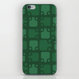 Mid Century Modern Abstract Pattern Forest Green 3 iPhone Skin