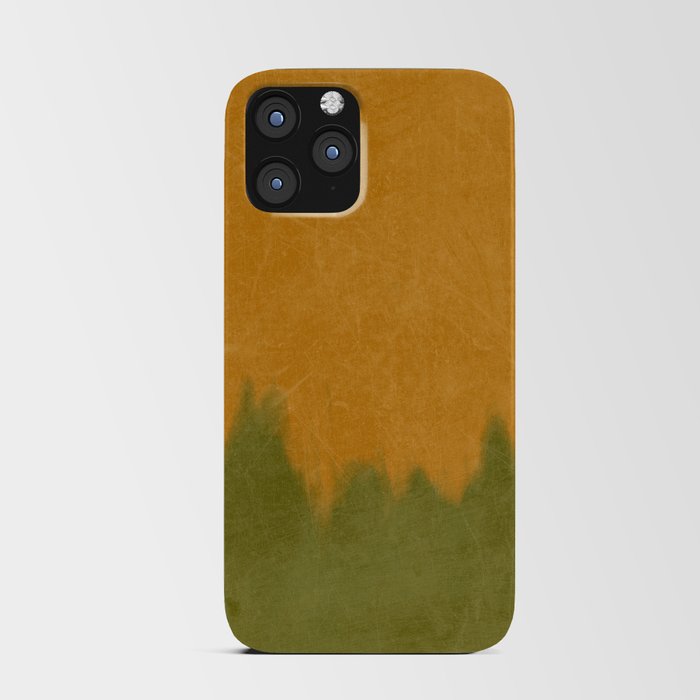 Grungy Orange and Green Smear iPhone Card Case