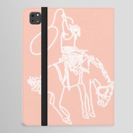 Neon Cowboy Rodeo in White iPad Folio Case