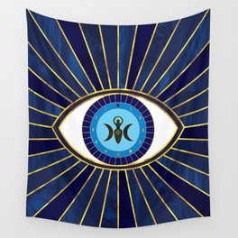 Mother Goddess with Evil Eye Wall Tapestry