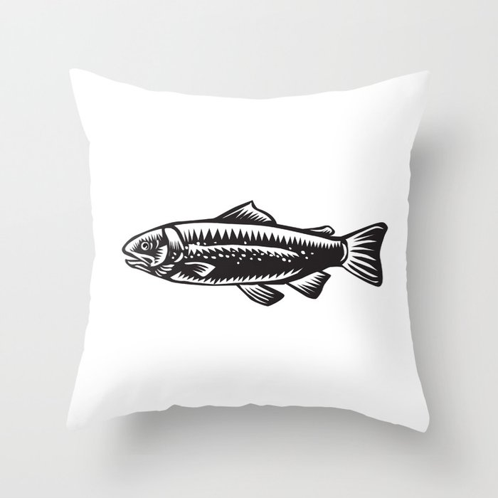 Sea Trout Spotted Throw Pillow