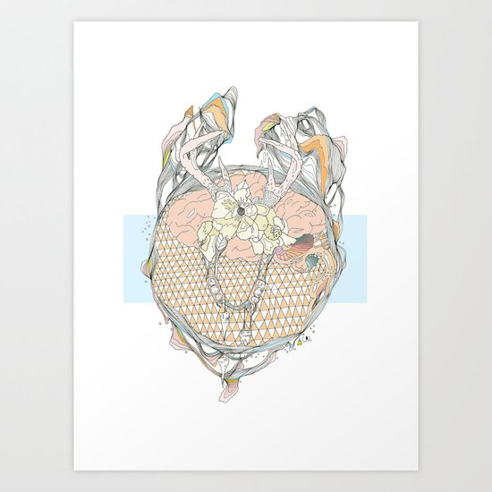 shiny pink gums Art Print