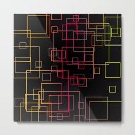 Abstract Squared Metal Print