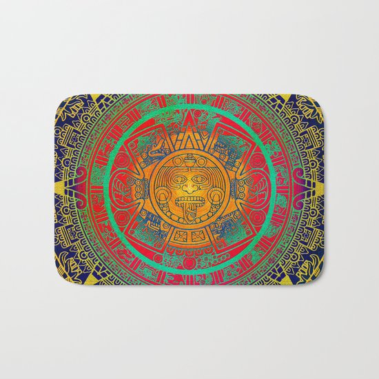 Aztec Sun God Bath Mat