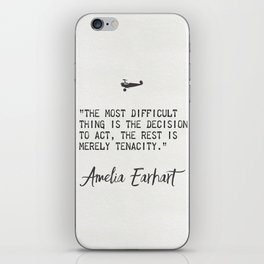 Amelia Earhart Growth Quotes iPhone Skin