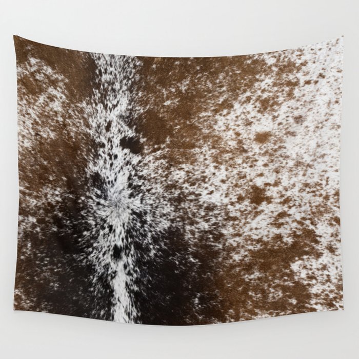 Cowhide rodeo animal skin pattern, photography. Wall Tapestry