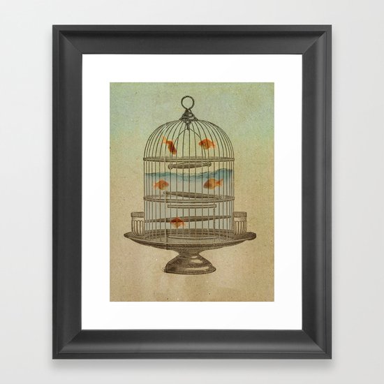 flying fish Framed Art Print