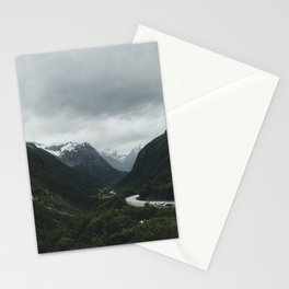 Windy road & mountain tops, Norway Stationery Card